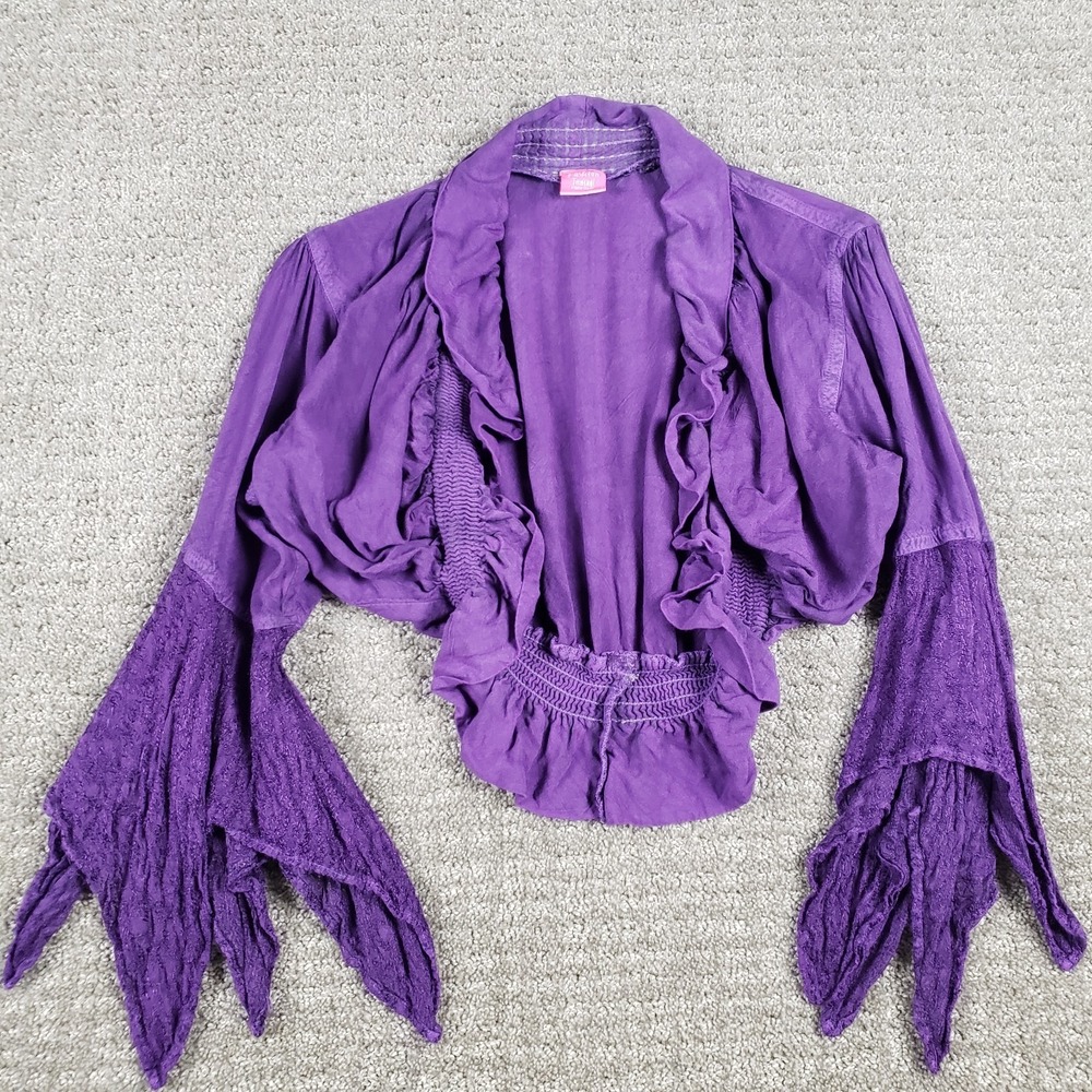 Bolero Jacket Womens OSFA Purple Bohemian Fairy Whimsigoth Y2k Fashion Terminal